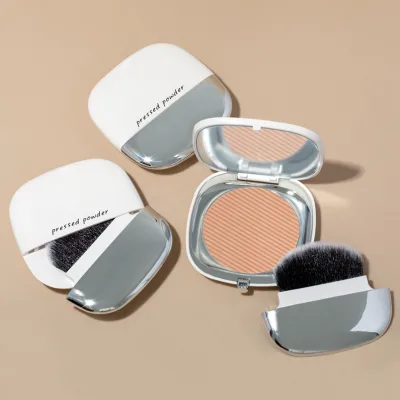 Custom Logo Long Lasting Blurring Setting Powder Palette With Brush Private Label Makeup Setting Powder