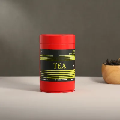 Food Grade Luxury Tea Container Tin Gift Box Packaging Metal Screw Coffee Supplements Powder Tin Can Manufacturers