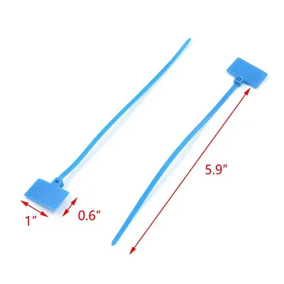 High Tensile Strength Self-Locking Nylon Tagging Ties 100mm ROHS Certified-Strong Label Ties for Construction Scaffolding