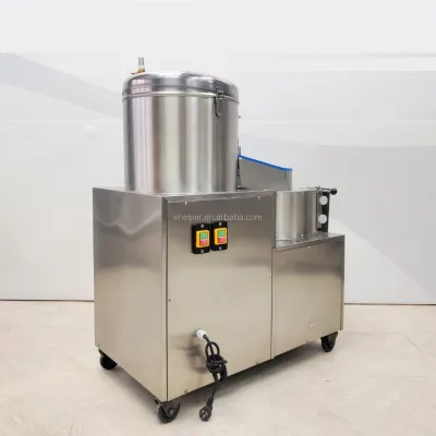 400/600kg/h Potato Peeling Washing Cutting Machine Stainless Steel Commercial Vegetable Processing Equipment All-in-one Machine