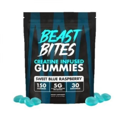 Creatine Gummies, Sweet Blue Raspberry Flavor, Enhance Exercise Energy, Plant Extracts
