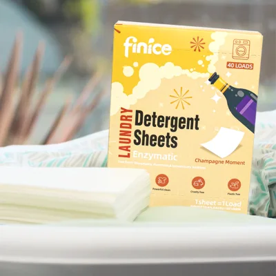 Eco-Friendly Liquidless Detergent Sheets Plant Extract Champagne Moment Laundry Detergent Paper Washing Sheets