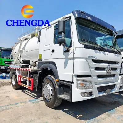 Second Hand HOWO 4*2 300Hp Left Hand Drive Sewage Suction Trucks