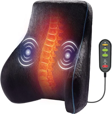 COMFIER Lumbar Support Pillow for Office Chair,back Support Cushion, Back Massager