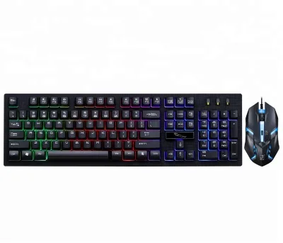 Gaming Keyboard and Mouse LED Combos Bundles Teclado USB Wired PC Accessories Ziyoulang Keyboard Mouse Combos