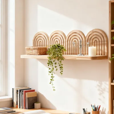 Wall Shelf, Wooden Shelf, Floating Rustic Storage Shelf - for Bedroom, Nursery, Farmhouse, Kitchen, Living Room, Office