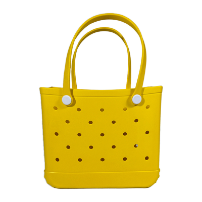 2025 Fashion Summer Beach Waterproof Eva Silicone Rubber Large Handbags Women Beach Bag Tote