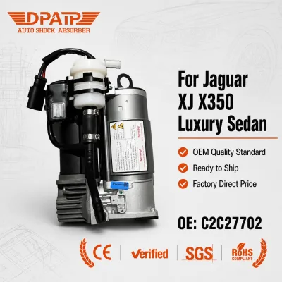 C2C27702 Pneumatic Air Spring Compressor for Jaguar XJ 2004-2008 X350 Luxury Sedan Air Suspension Pump Amortiguadores