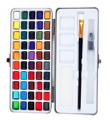 Seamiart 50 Color Solid Watercolor Paint Set Solid Water Color Paintings