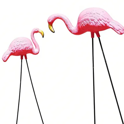 Hunting Decoy Outdoor Supplies Plastic Pink Bird Stakes Animal Crafts Decor for Yard Landscape Enhancement