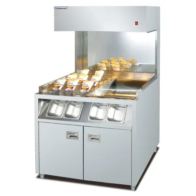 Pedestal Fries Display Warmer,fast Food Equipment,fried Chicken Food Display Warmers