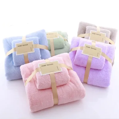 Super Soft Coral Fleece Microfiber Bath Towel Custom