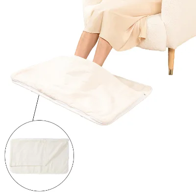 10000mAh Electric Coral Fleece Foot Warmer 10-Step Heat Setting 12-Timer Detachable Controller Heated Office Home Hand/Foot