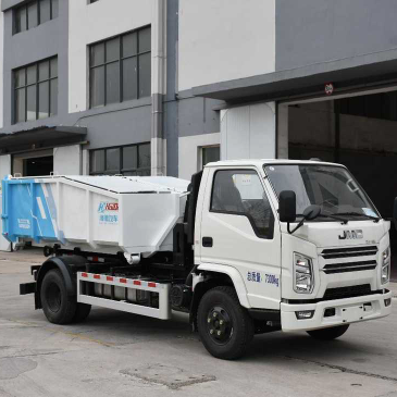 Haide Hook Arm Roll off Rear Loader Garbage Truck 4x2 Manual Diesel 4T Lifting Capacity Euro 4 Emission for Container Loader