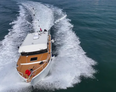 Grandsea 48ft / 14.53m FRP Gasiline Engine Offshore Big Luxury Fishing Boats for Sale