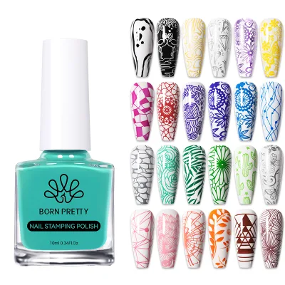 BORN PRETTY 25 Color Stamping Nail Polish Custom Logo Nail Printing Polish for Nail Art