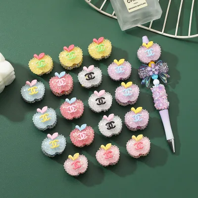 Heavy-duty Colorful Acrylic Beads Small Fragrant-style Beads for Pen Decoration DIY Beaded Pen Loose Beads