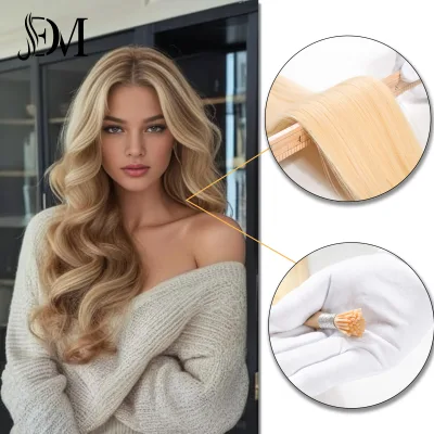 Dailmei Double Pumped High Quality 100 Human Hair Can Be Wholesale Customized Trendy Stick Hair Extensions