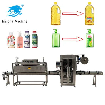 Turnkey Electric Shrink Sleeve Labeling Production Line with Automatic Sleeve Applicator Steam Tunnel for Bottles and Cartons