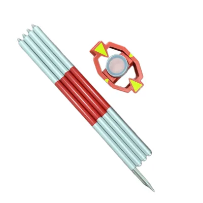 Hot Sell Optical Instrument Surveying Accessory 12mm Mini Pole Diameter With 4 Poles Survey 17.5mm Prism Constant Mini Prism