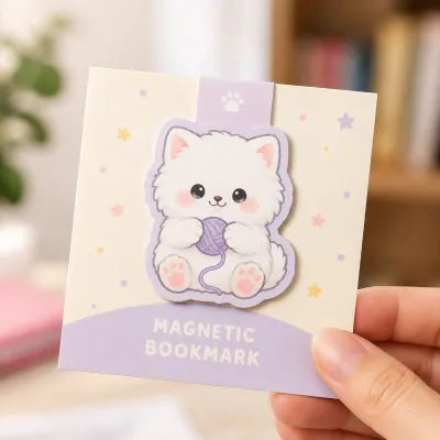 Custom Wholesale Cute Magnetic Bookmarks Personalized Cartoon UV-Printed, Reusable Promotional Business Gifts