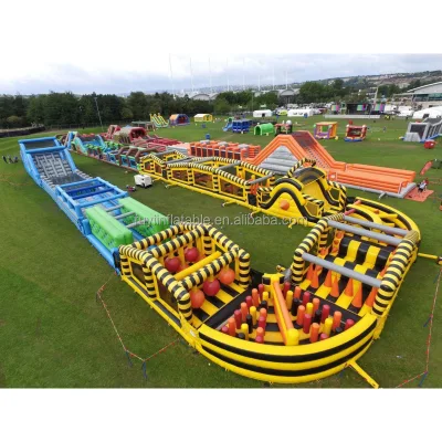 Fuyi Custom Giant Inflatable Theme Park Inflatable Obstacle Courses Outdoor Bounce Obstacle Course for Kids