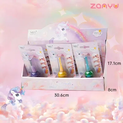 Washable Kids Temporary Lip Color Comb Set Non-Toxic Herbal Lip Dye Toy with Natural Finish for Children's Party Cosplay