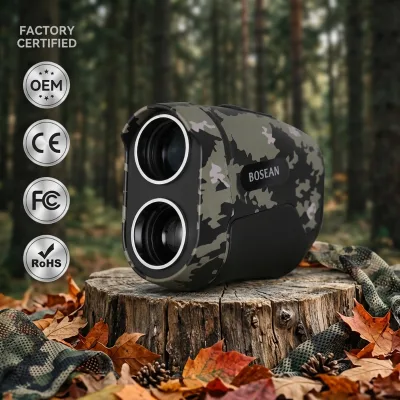 High Frequency Hand-Held 7.0x Magnification Laser Rangefinder Continuous Scan Mode Camouflage IP54 Li-On Battery for Hunting