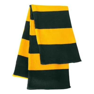 Custom Logo High Quality Chequer Checkered Adult Women Men Sports Fans Acrylic Scarf Knitting Scarves Winter Warm Scarf