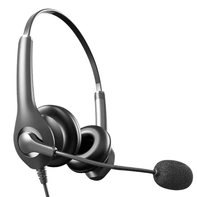 Lightweight Dual Ear Call Center Headset With 3.5mm Jack For Call Center ,Office and School