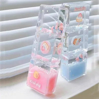 Small Desk Liquid Motion Hourglass Timer Plastic Gel Bubble Water Sand for Home Decoration and Timing Purposes