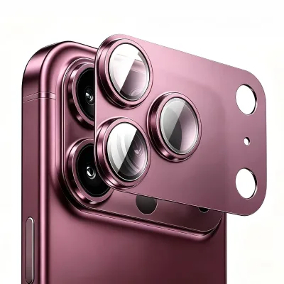 For 18 Pro Max 9H Hardness Matte Armor Full Cover Lens Protector with for Glue Material for Camera Lenses