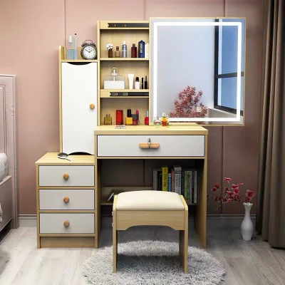Simple Modern Dressing Table Small Bedroom Mini Storage Cabinet Multifunctional Extendable Internet Celebrity Makeup Desk