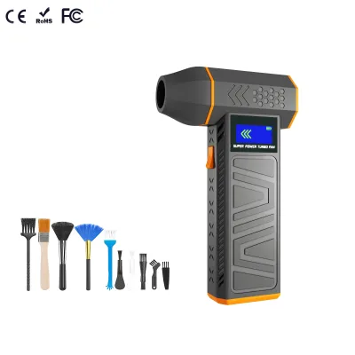Portable 8000mAh Wireless Fan Powerful Air Duster Blower for Outdoor Car Cleaning DIY Household Panel Electric Source