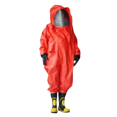 HUARUI Acid Alkali Resistant Splash-proof Flame-retardant Fully Encapsulating Seamless Chemical Clothing for Firefighting