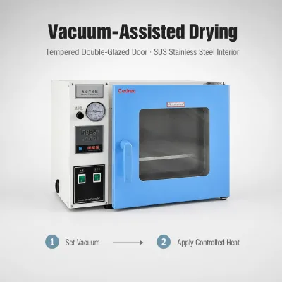 Factory Price Vacuum Drying Oven 90L High Temperature Chamber for Lab Sample Dehydration