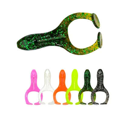 OEM Fishing Lure Factory TPE Flasher Plastic Floating Frog Soft Fishing Fish 70mm 4.5g 4pcs TPR Lure Factory Wholesale Frogs