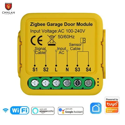 Zigbee Smart Life Garage Door Switch Module Wireless Garage Opener Tuay App Remote Control Work with Alexa Google Home
