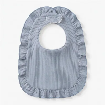 OEKO-TEX Bamboo Ribbed Baby Girls Bib Ruffle Highly Absorbent Drool Bibs Newborn Gift Set with CPC CE Frill Bibs