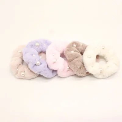 Autumn/Winter Plush Pearl Hair Tie INS Style Sweet Versatile and Gentle Hair Tie