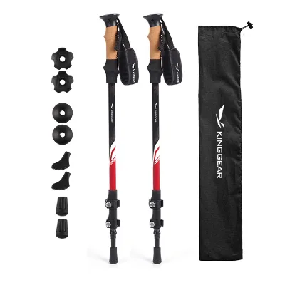 RTS 3-section Telescopic Ultra-strong Aviation Aluminum Trekking Pole with Quick Lock 2.0 Hiking 260g Lightweight