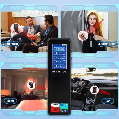 Security Protection Wireless Hidden Camera Detector GPS Tracker RF Signal Scanner WAV Listening Devices Finder for Travel Car