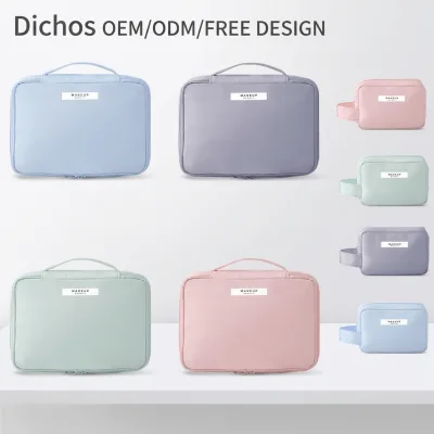 For Fashion Nylon Large-Capacity Portable Female Makeup Bag High-Grade Zipper Wholesale Mixed Batch Lovely Simple Collection