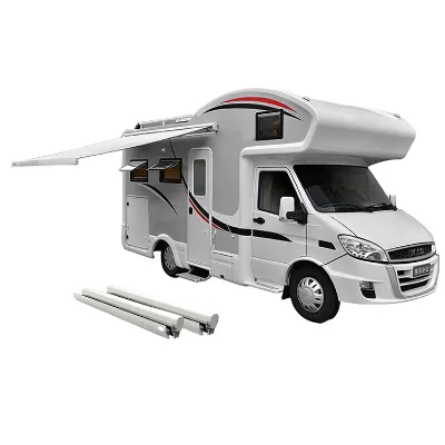 Metal Retractable Roof Awning Canopy Semi Cassette Retractable RV Awning Rv Trailer caravan Parts