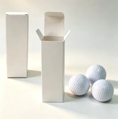 Golf Balls 3pcs Paper Box Optional 2-piece /3-piece Urethane Custom Logo Practice & Gift Golf Ball