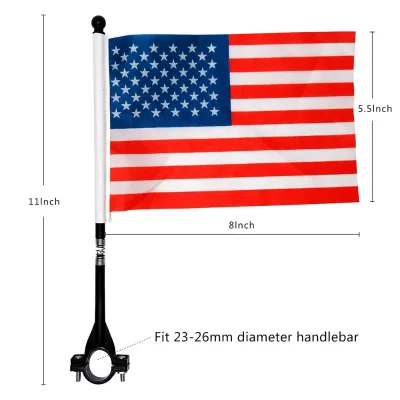 Customized Bicycle Flag Bracket Safety Warning Flag Child Bike Bicycle Flag With Screw Plastic Flagpole