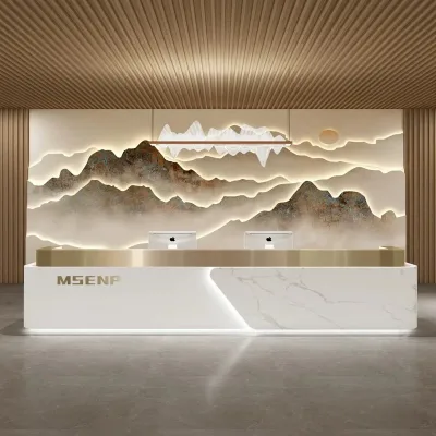 Hot Sale Extendable Modern Reception Desk for Office Building and Villa Use
