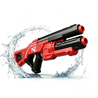 Dual-Barrel Electric Water Gun with LED Light, High-Power Automatic Water Blaster for Kids & Adults