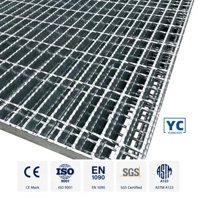 Solar Power Plant Anti Slip Inverter Platform and Custom Cable Trench Walkway Built With Galvanized Steel Metal Grating