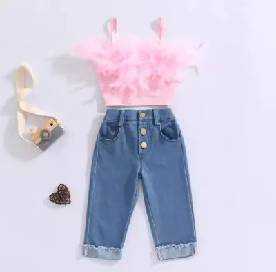 2024 New Style Sunny Baby 0-4 Girl Sets Casual Daily Wear Children's Clothing Sets Kids Clothing Sets